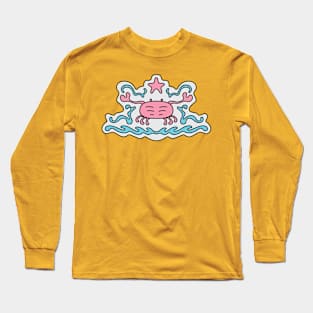 Cute Cartoon Crab Long Sleeve T-Shirt